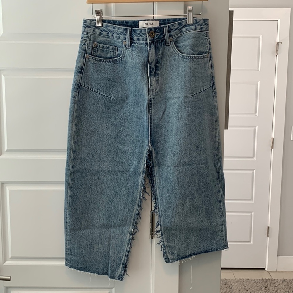 Pistola Asymmetrical Jean Skirt